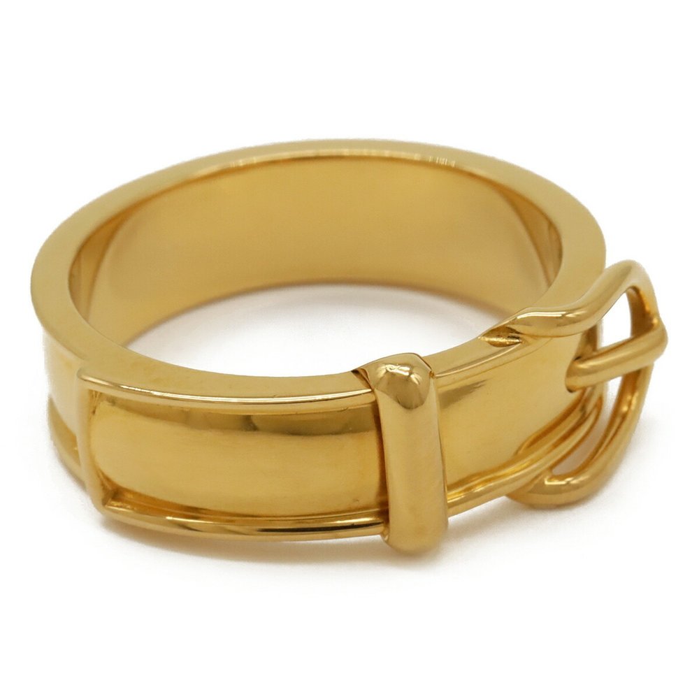 HERMES Boucle Cellier Scarf Ring Clasp Belt Motif GP Gold Color - Picture 4 of 6